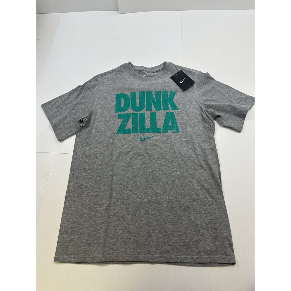 New Nike Dunk Zilla Tshirt Boys Size XL Gray Basketball Shirt NWT